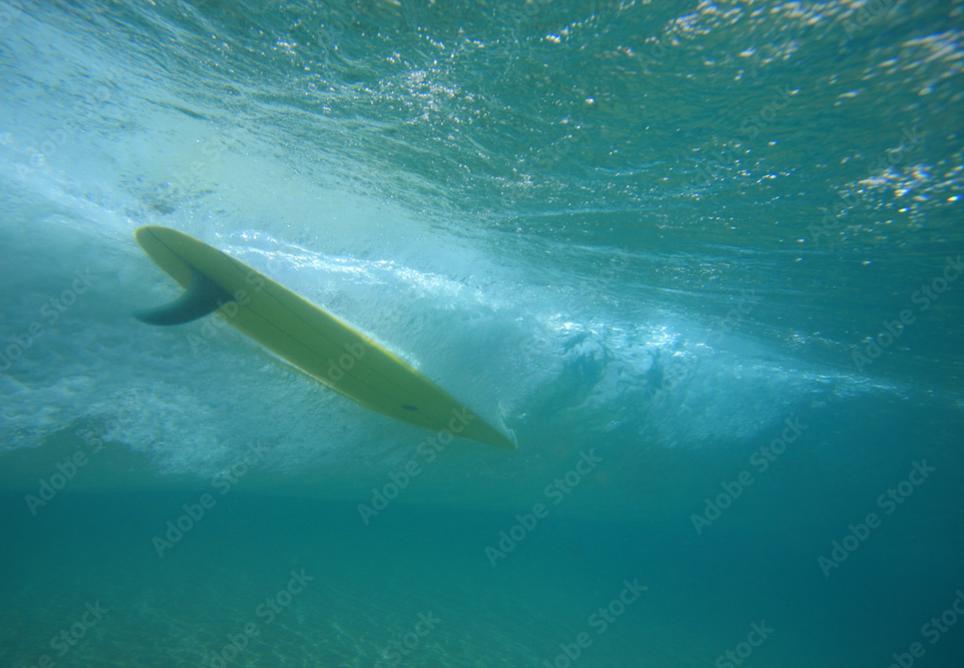 Longboard underwater